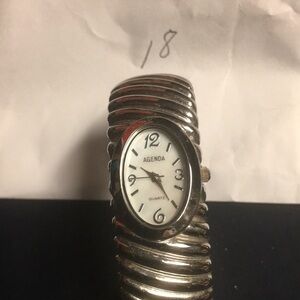 Agenda Silver Quartz Watch